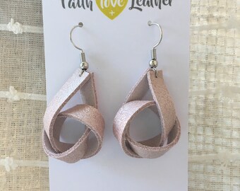 Pink Frosting Love Knots earrings