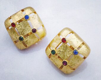 1960's Goldtone Clip Earrings