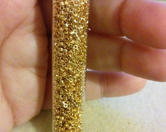 24kt Gold Plated 11/0 Miyuki Delica Beads 11 Grams DB0031