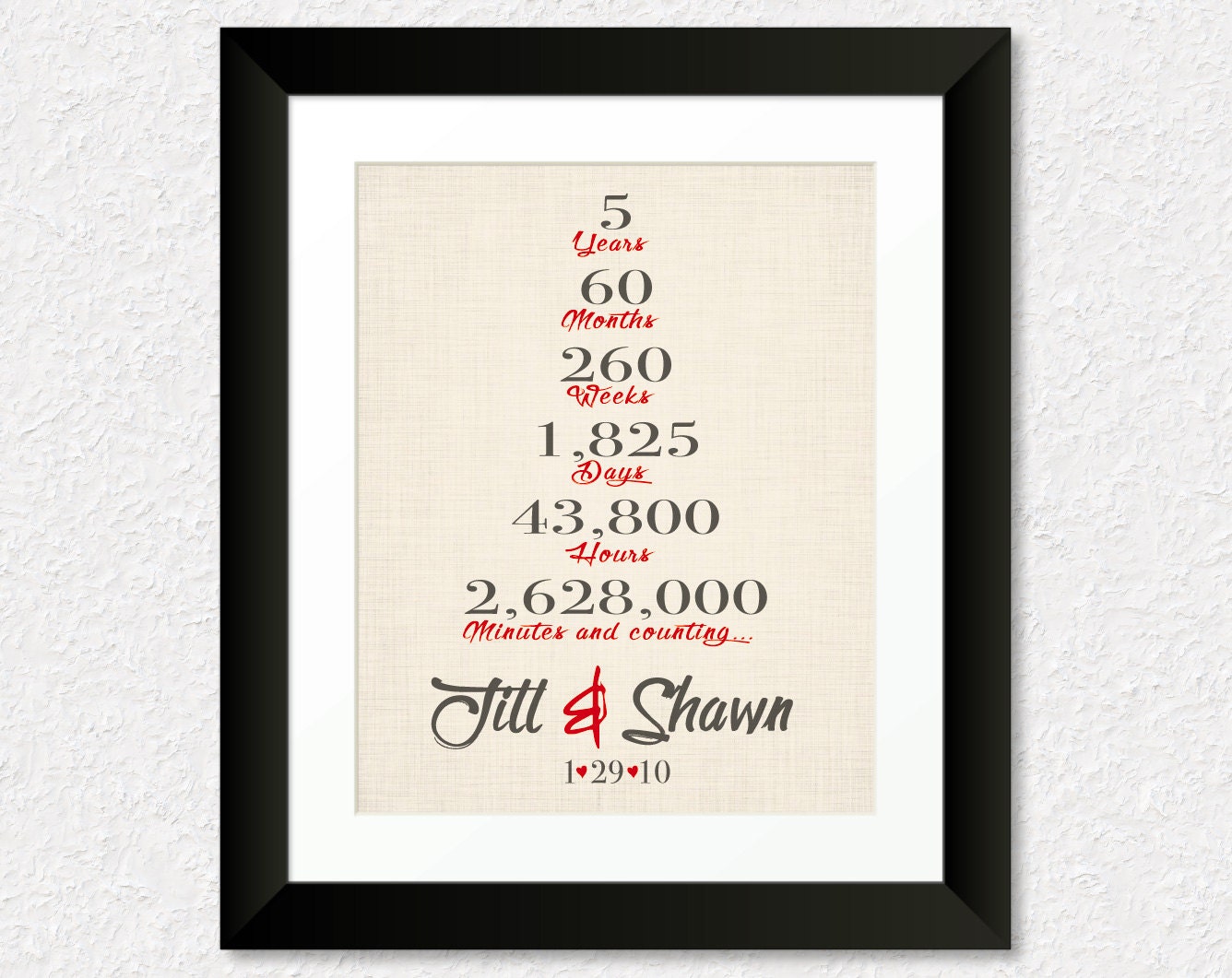 Thoughtful 5 Year Anniversary Gifts
 5 Year Anniversary Gift Five Year Wedding Anniversary Gift