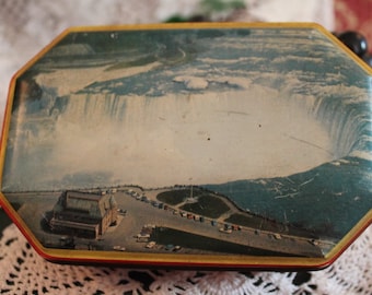 Niagara Falls Souvenir Candy Tin - Blue Bird Confectionery, Harry Vincent Limited, Hunnington, Worchestershire England