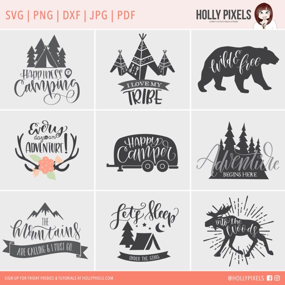 Download Camping SVG Files Bundle with Family Quotes