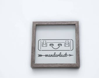Wanderlust | 3D Stencil Art | Shadow Box