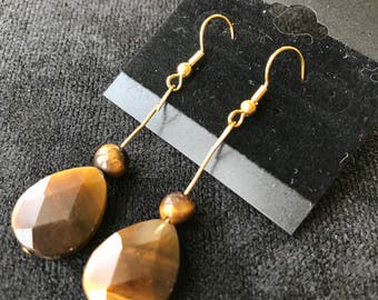 Brown Teardrop Earrings