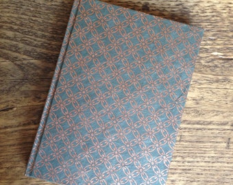 Handmade Paper Address Book ~ Lokta Paper ~ Copper Blossom Print