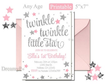 pink and silver first birthday invitation pink and silver