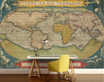 old world map wallpaper old map wall mural vintage world map self