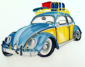 Paper Quilled Volkswagen Beetle Bug