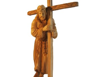 Jesus Olive Wood Figure Statue - 6 inch Height