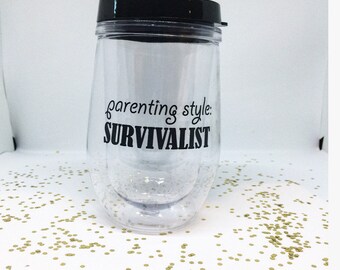 Funny Mom Wine Glass Mommy's Wine Glass Mom Sippy Cup Plastic Wine Glass