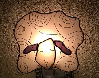 Stained Glass Nightlight - Lamb/Sheep