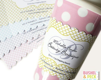 Custom Cup Sleeves - Scallop Pattern