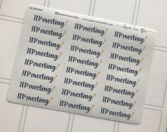 IEP meeting planner stickers | typography planner stickers | SCH023