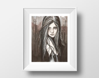 Shadow - illustration - giclee print
