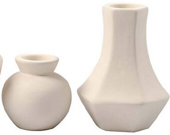 2 small candlesticks, terracotta, unlasierte blanks