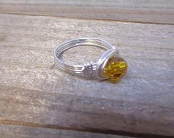 November Birthstone Ring | Crystal Ring | Swarovski Crystal Ring | Childs Ring | Pinkie Ring | Pinky Ring Woman | Kids Ring
