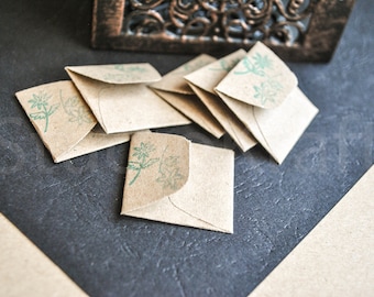 Mini envelopes | Very small paper envelopes | Teeny tiny envelopes | Handmade paper mini envelopes | small envelopes for messages, notes