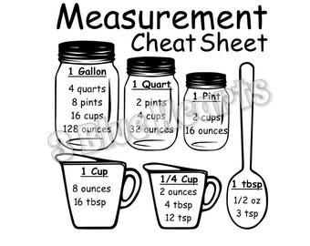 Measurement Cheat Sheet SVG Studio DXf pdf , Cutting Board SVG Studio Dxf pdf , Cooking svg studio Dxf pdf , kitchen svg studio DXfpdf