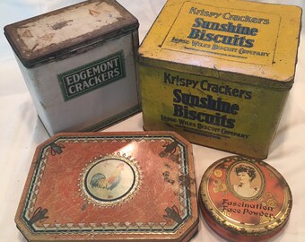 Vintage Tins Collection of 4