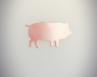 Raw Copper Pig Blanks-Animal Shapes-Jewelry Making-Hand Stamping-Enamels-Enameling-Metal Blanks-Blanks-CopperCharms-Pig Charms