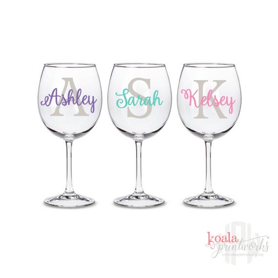 Download DIY Personalized Wine Glass Decal Name Vinyl Decal