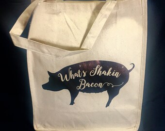 Canvas Grocery Bag, Grocery Bag, Fun Grocery Bag, Reusable Grocery Bag, Reusable Shopping Bag, Canvas Tote, Grocery Tote