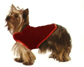 PDF Small Dog Yorkie Terrier Crochet Sweater Pattern Instructions C78 PDF