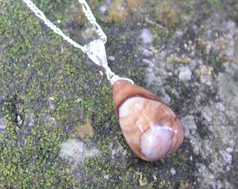 SALE Jasper Teardrop Sterling Silver Pendant (CRP0008)