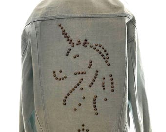 S P A R K L E - Custom Studded Denim Jacket