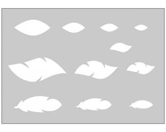 Template designs polymer clay leather feathers A5 Format