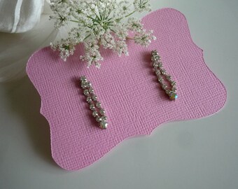 VINTAGE BRIDAL EARRING , J - 08