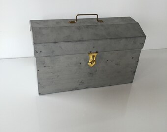 Funky Handmade Galvanized Metal Storage Box