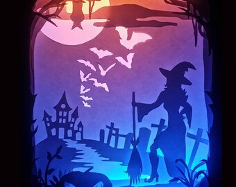 Halloween Day - Paper Cutting Light Box Template files