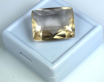 33.95 Ct Cushion Cut Brazilian Orange Topaz Loose High Quality Gemstone