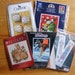 Vintage New Old Stock NOS NIP Cross Stitch Kit Christmas Rabbit Bunny Bookmark Napkin Rings Angel Holiday Holly Buck Reindeer Santa Deer
