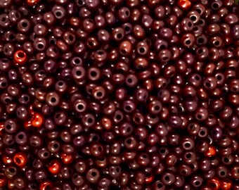11/0, Czech Glass Seed Beads - Dark Purple, 25g