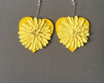 Yellow Sunflower Earrings
