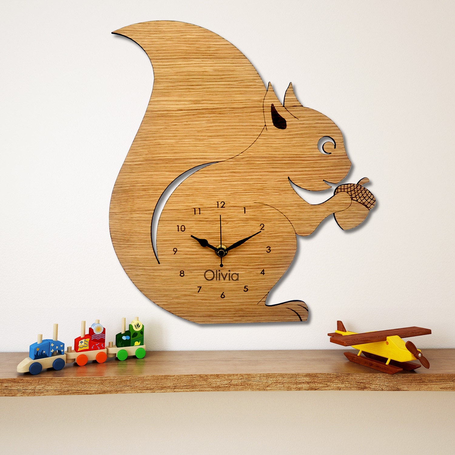 Squirrel Wall Clock Children's Clock