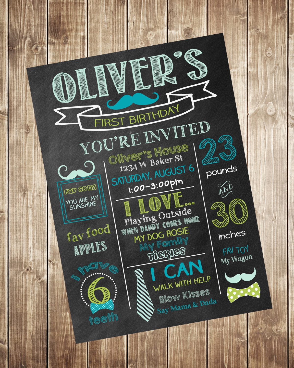 1st birthday printable invitations