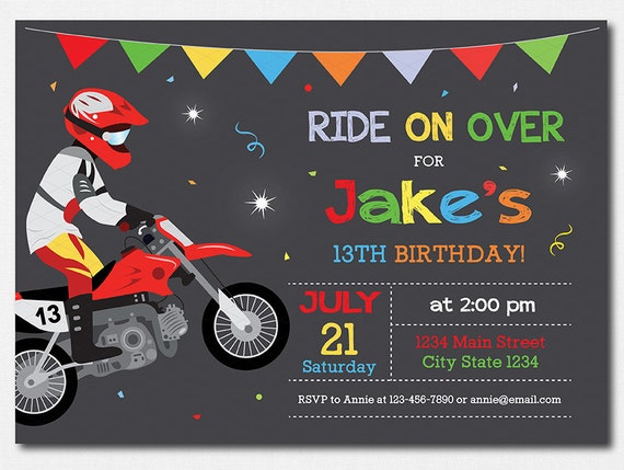 baby shower invitations digital free de Invitación cumpleaños Motocross de invitar motocross