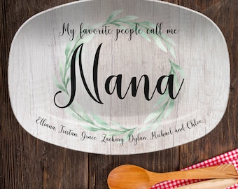 My Favorite People Personalized Platter | Mother's Day, Grandparent, Mom, Teacher, Coach, Aunt, Special Gift