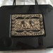 Vintage Black Bakelite Filigree Purse