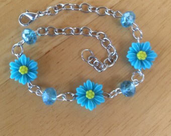 Blue Flower Bracelete
