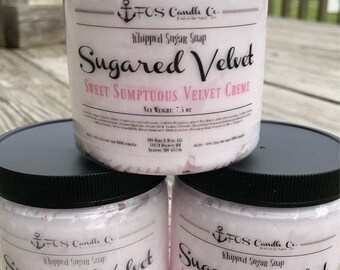 Sugar Scrub ~ Whipped Sugar Scrub ~ Whipped Soap ~ Exfoliating Soap ~ SUGARED VELVET ~ Shaving Soap ~ Summer ~ Soap Scrub