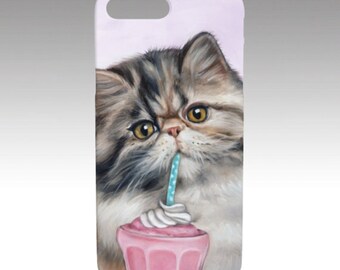 Cat iphone case, cat mobile case, persian cat mobile case, snap case for iPhone and Samsung Galaxy, pet device case, cat lover's gift, cat