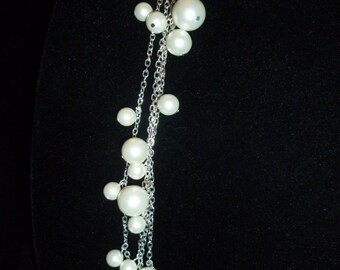 Pearl-like Bobble Silver Bracelet