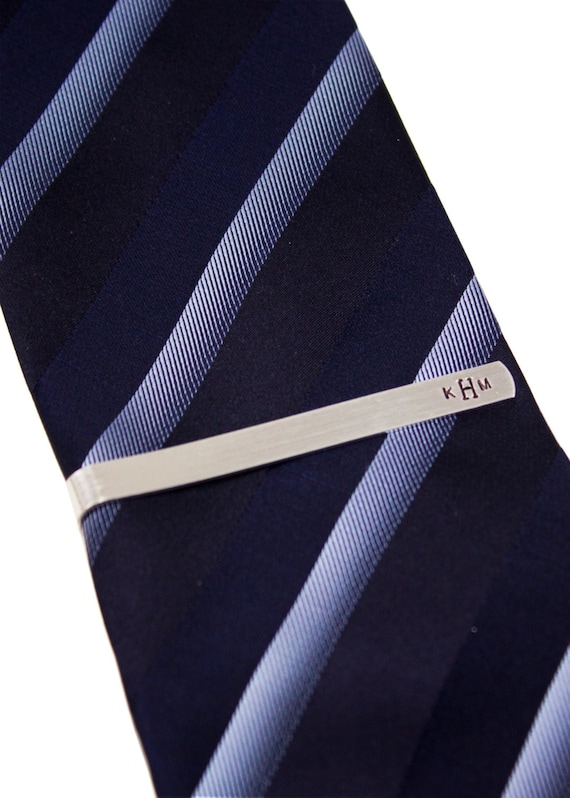 Custom Tie Bar Tie Clip Tie Bar with Monogram