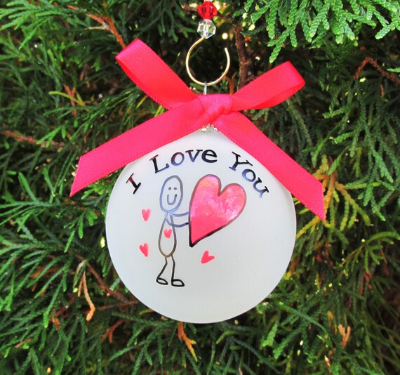 I Love you Christmas ornamentcustom personalized