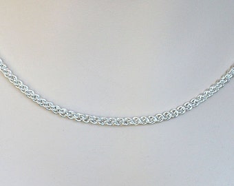 Handmade JENS PINDS Silver Necklace Chainmaille Jewelry Sterling Silver Necklace JP1 chainmail necklace chain mail jewelry real silver