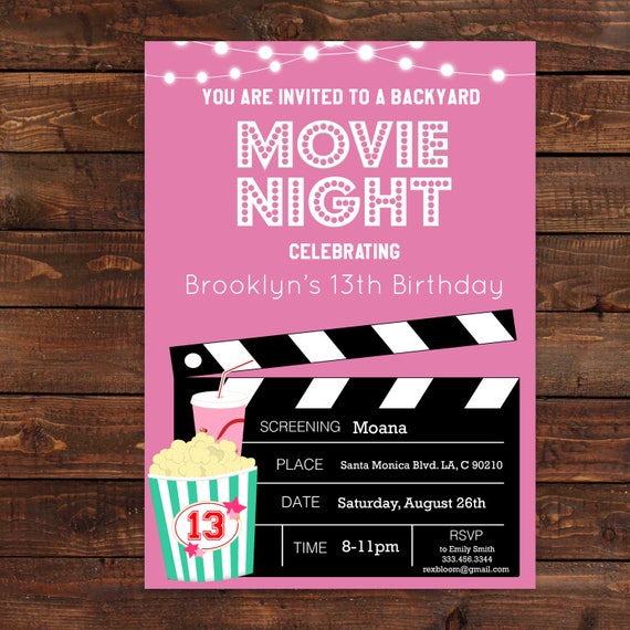movie birthday party invitation koni polycode co
